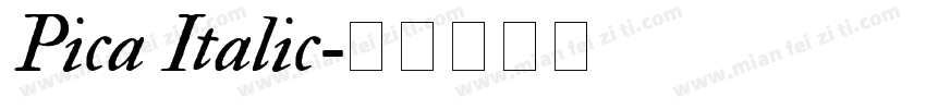 Pica Italic字体转换